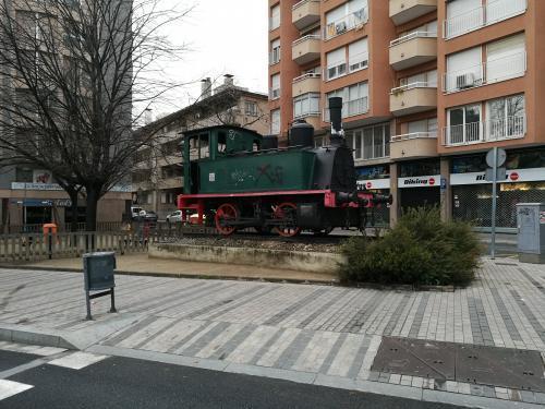 Monument a la màquina de tren