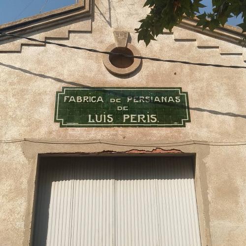 Rètol fàbrica de persianes Luis Peris