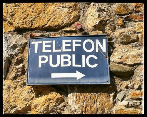Rètol Telèfon públic