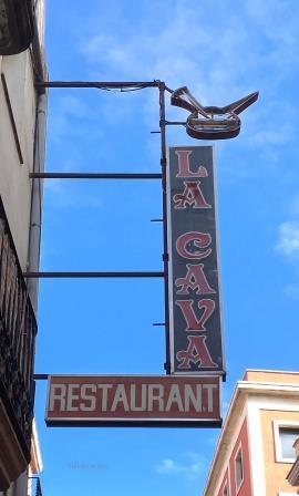 Rètol Restaurant La Cava