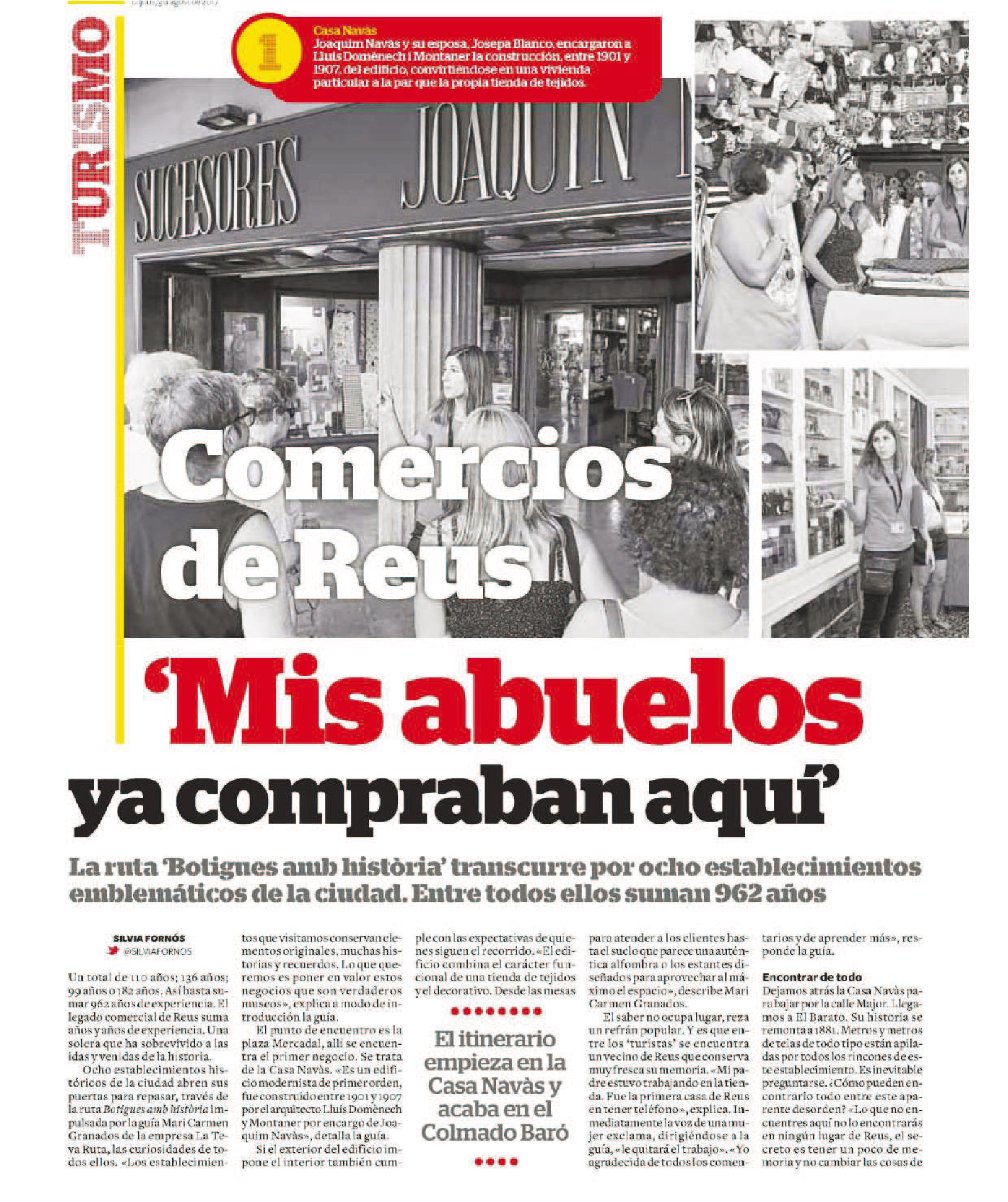 Ruta pels comerços centenaris de Reus